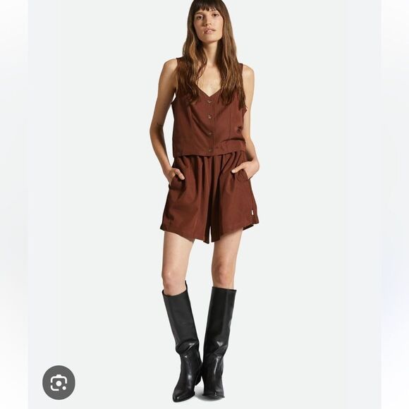 New with tags, Brixton Polanco shorts, Brown sepia medium - Picture 1 of 12